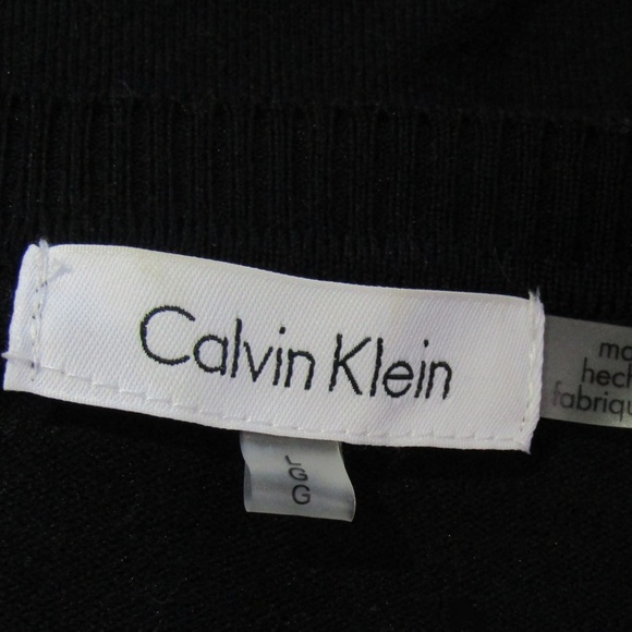 Calvin Klein Black & White Cardigan Gold Buttons L - Picture 6 of 7